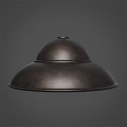 16" Bronze Double Bubble Metal Shade