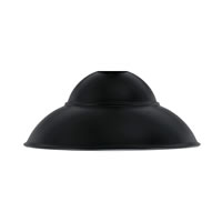 16" Matte Black Double Bubble Metal Shade
