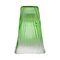5" Square Kiwi Green Crystal