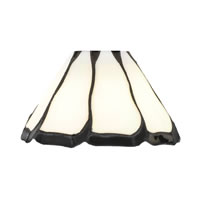 7" Pearl & Black Flair Art Glass