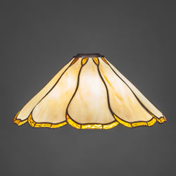 16" Honey & Brown Flair Tiffany Glass