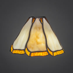 7" Honey & Brown Flair Tiffany Glass