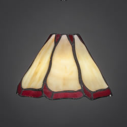 7" Honey & Burgundy Flair Tiffany Glass