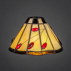 7" Autumn Leaves Mini Tiffany Glass