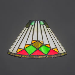 7" Green Sunray Mini Tiffany Glass