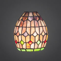 5.5" Rosetta Mini Tiffany Glass