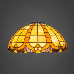 14.5" Butterscotch Tiffany Glass