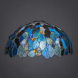 16" Blue Mosaic Tiffany Glass