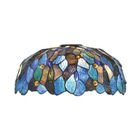 16" Blue Mosaic Tiffany Glass