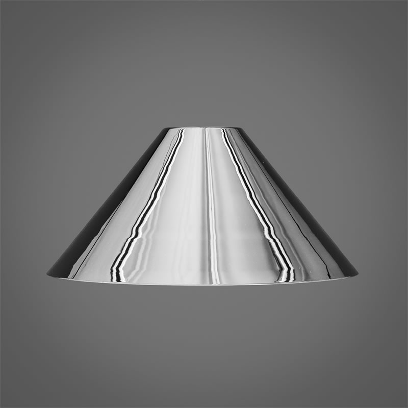 Toltec420CH Shade 14" Chrome Cone Metal Shade By Toltec Billiard