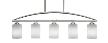 Marquise 5 Light Bar In Brushed Nickel Finish With 4” White Muslin Glass