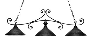 Curl 3 Light Bar Shown In Matte Black Finish With 16" Black Matrix Glass